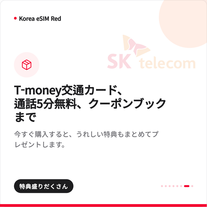 韓国eSIM Red｜SKT無制限データ＋010番号