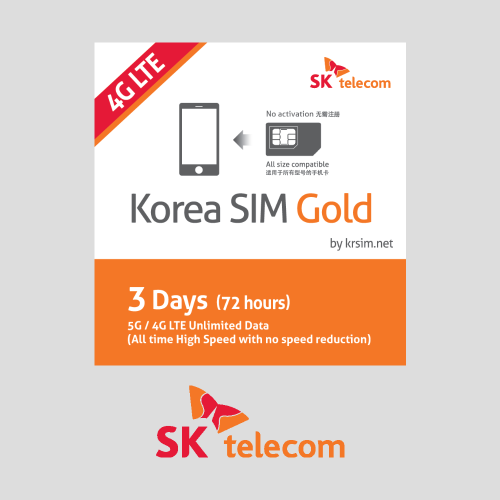 Korea SIM Gold | SKT Unlimited Data Airport Pickup