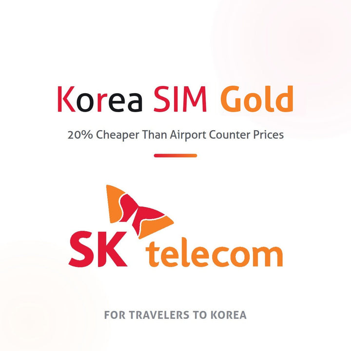 Korea SIM Gold — 20% cheaper than airport counter prices