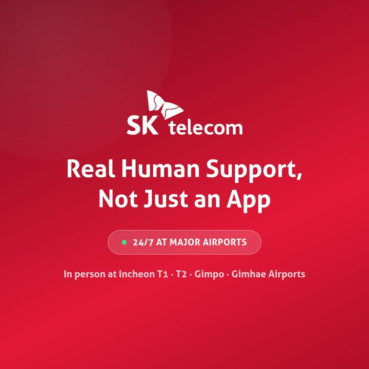Real human support at Incheon, Gimpo and Gimhae airports
