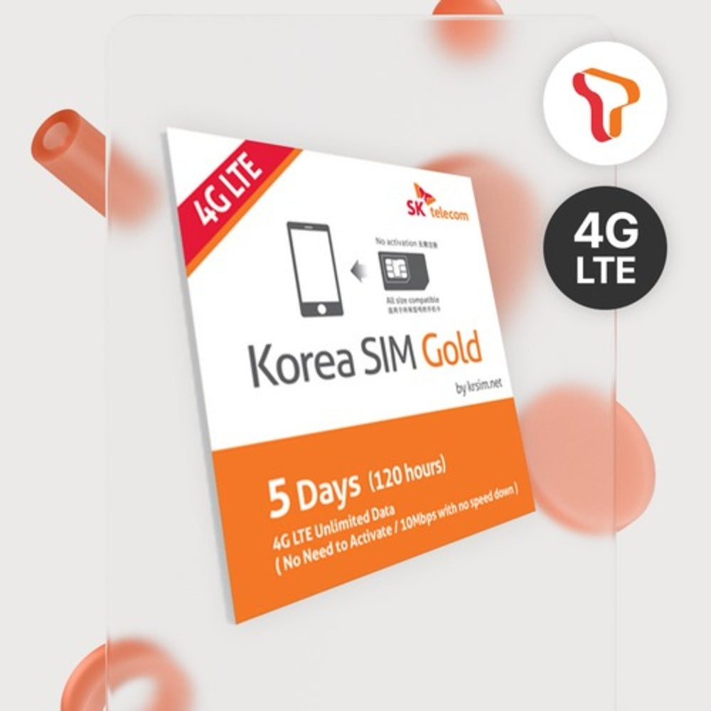 Korea SIM Gold | SKT Unlimited Data Airport Pickup — Go to image 1