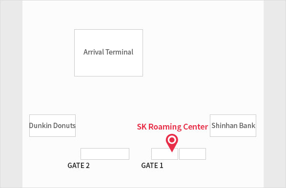 SK Telecom booth map for Gimpo Airport