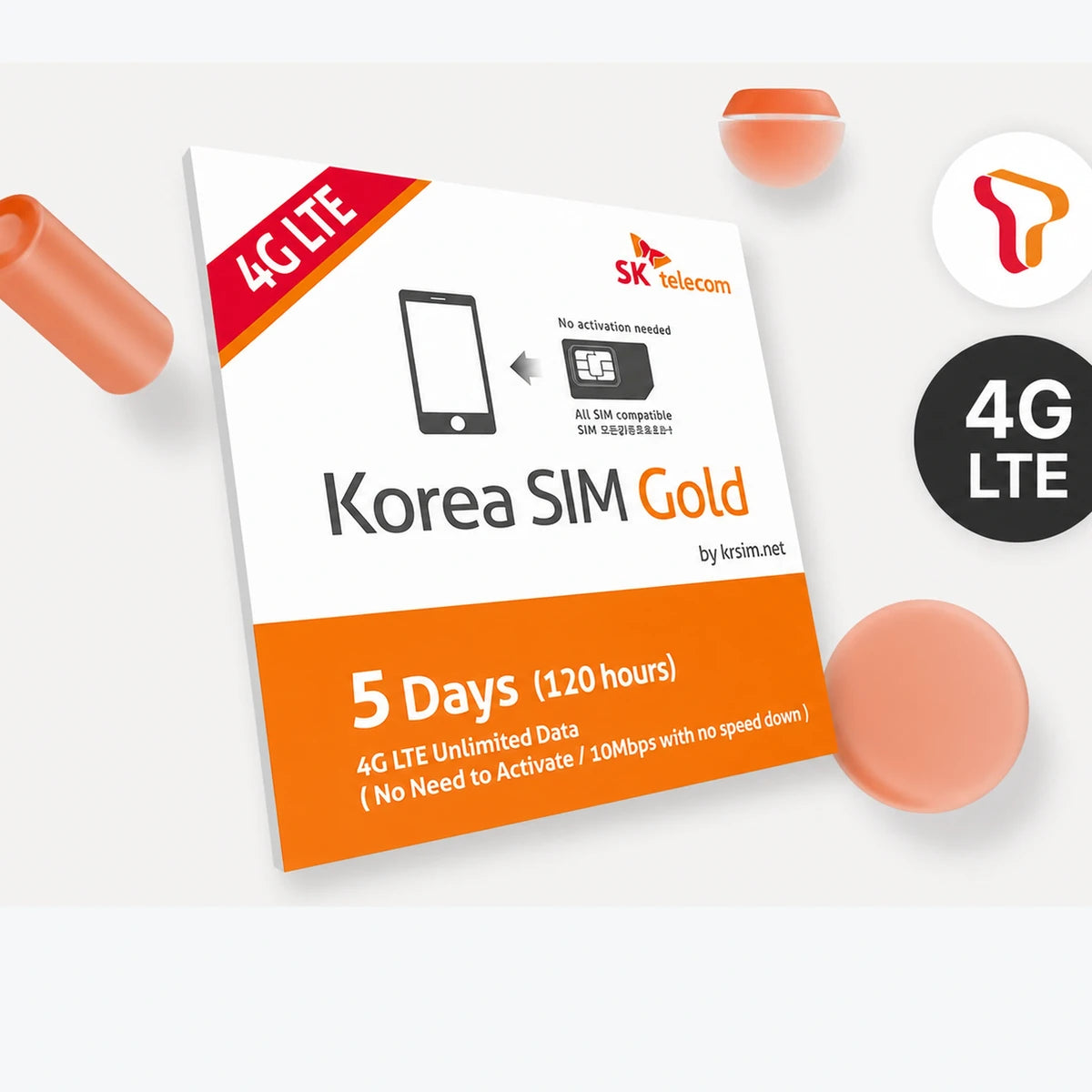 Korea SIM Gold | SKT Unlimited Data Airport Pickup